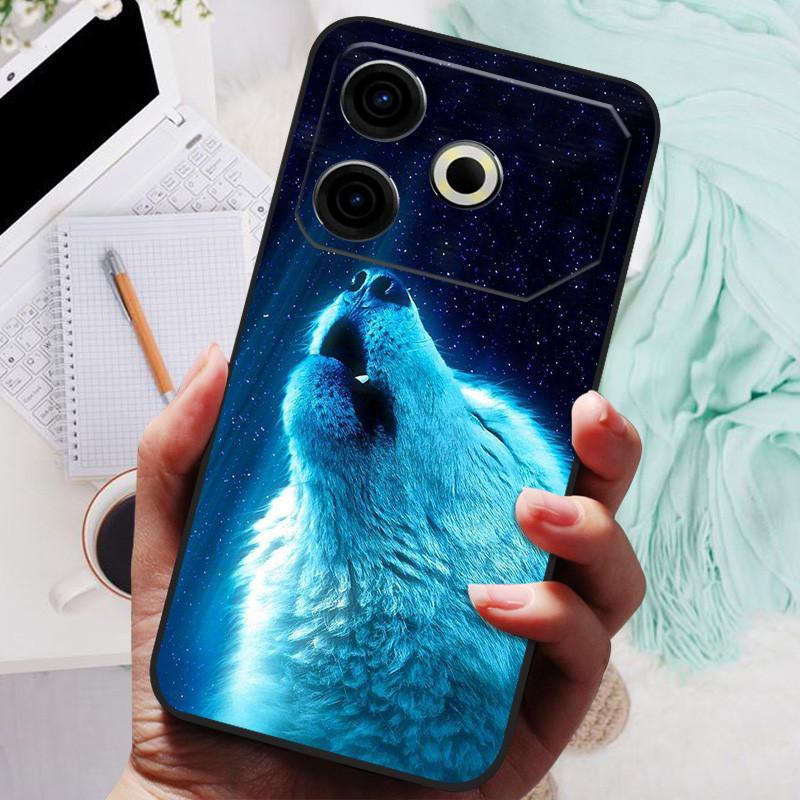 Для чехла Tecno Pova 6 Neo Pova6 Neo Роскошный телефон Силиконовая задняя крышка Для чехлов Tecno Pova 6 Neo Pova 6Neo Защитная оболочка Capas