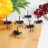 6PCS/12PCS ABS Plastic Ants Moving Fruit Fork Fruit Pick Cake Snack Fork Party Supplies
