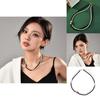 Chic Retro Style Pearl And Crystal Choker Necklace With Charming Panda For Unisex Wear
