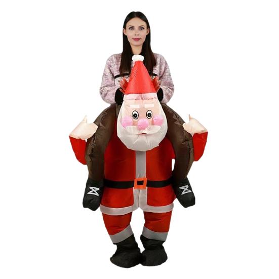 Рождественский надувной костюм для взрослых, надувной костюм Санта-Клауса с нагнетателем, ролевая игра, рождественский реквизит для мужчин и женщин