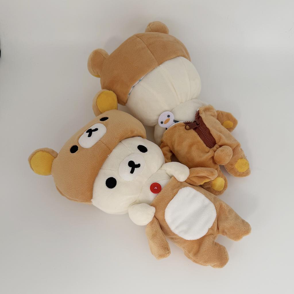 Kawaii Rilakkuma Cosplay Plush Korilakkuma Wear A Bodysuit Doll Cartoon Anime Pillow Toy Super Soft Kids Birthday Gift