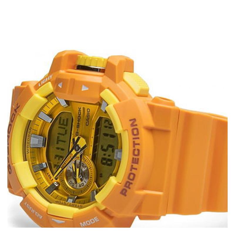 Casio Серия GA-400 с двойным дисплеем LCD/Стрелочным Модные и Яркие Уличная Классика Двойной Стрелочный Дисплей Водонепроницаемые Кварцевый Механизм Смола GA-400A-9A