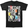 Футболка с трафаретными буквами Pink Floyd, размер Medium, унисекс, черная