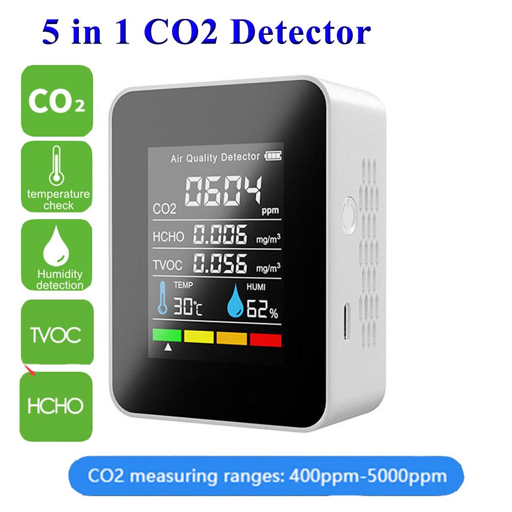 Датчик CO2 Измеритель CO2 Цифровой детектор воздуха Интеллектуальный анализатор качества воздуха Монитор загрязнения воздуха Medidor CO2 сжиженный газ