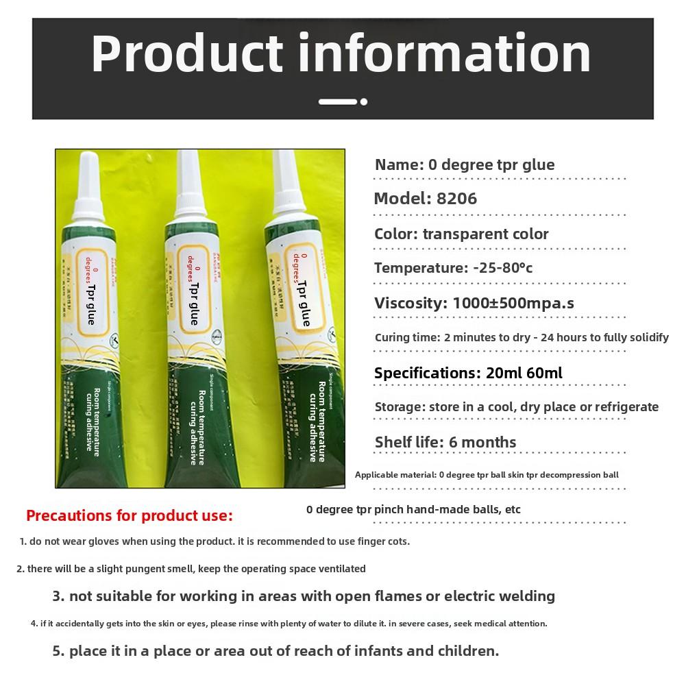 20ml TPR Glue for Squishies Toys,Room Temperature Curing Adhesive for Stress Ball Squishies Repairs Glue