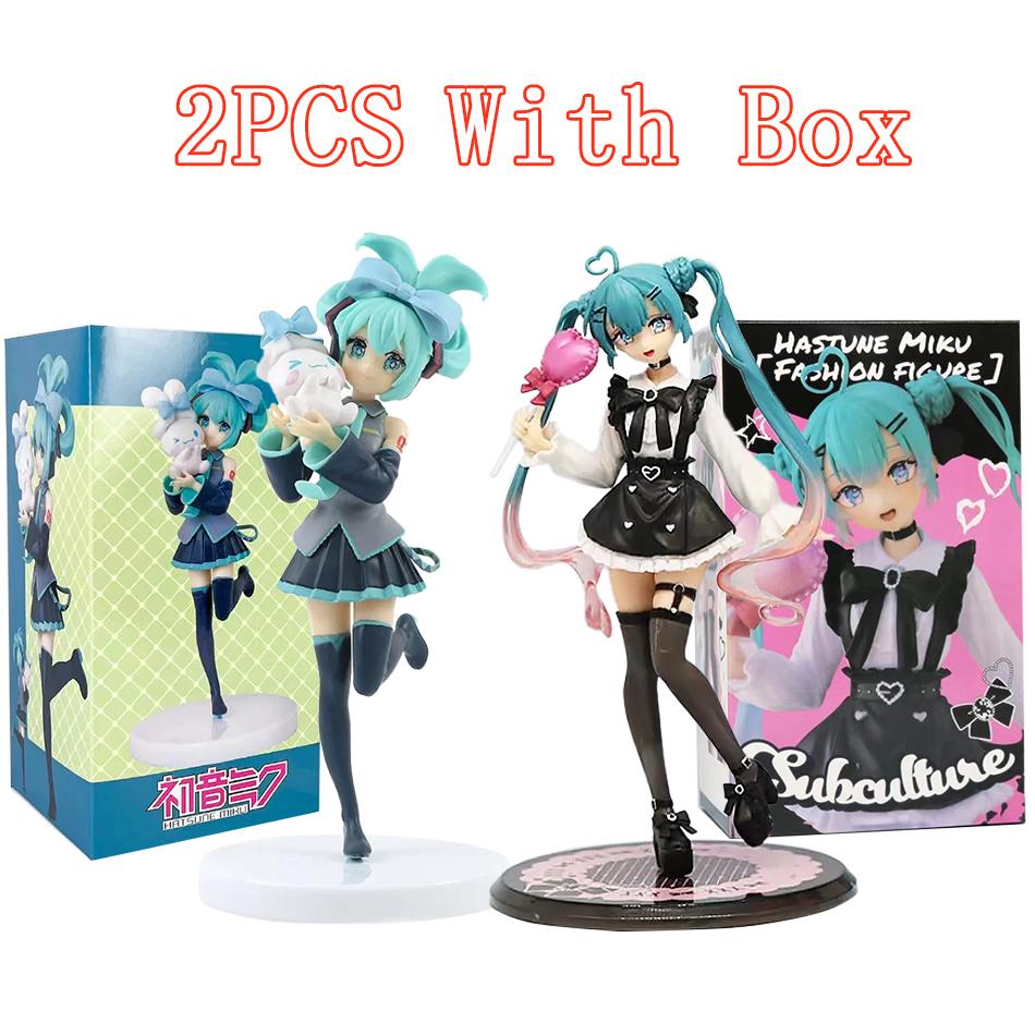 21cm Hatsune Miku Anime Figure Fashion Subclture Miku Action Figure PVC Collection Model Kawaii Girl Doll Toy Christmas Gift