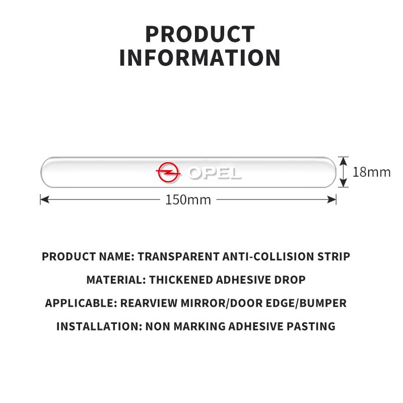VKXG1 4pcs Car Bumper Scuff Plate Bar Rearview Mirror Anti-collision Protector Sticker For opel insignia astra j h g corsa d zafira b