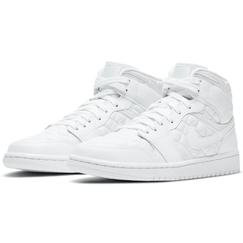 Женские кроссовки Air Jordan 1 Mid Se 'White Quilted' DB6078-100
