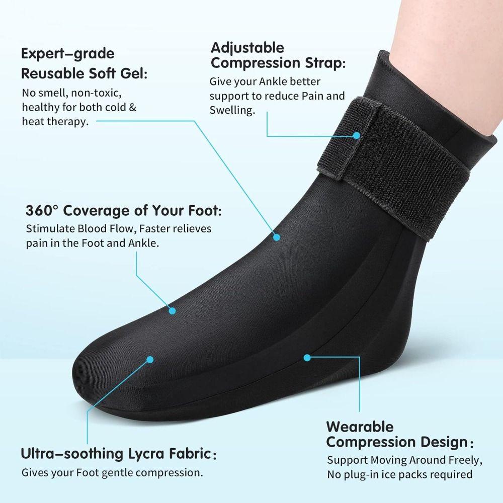 1pc for Plantar Fasciiti Hot Cold Compress Socks Reusable Flexible Cooling Socks Non-slip Foot Protection