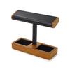 Woodten Solid Wood Watch Display Unisex Jewelry Display Organizer Holder for and Cufflinks Stand, Watches, Bracelets, Rings, (Black)