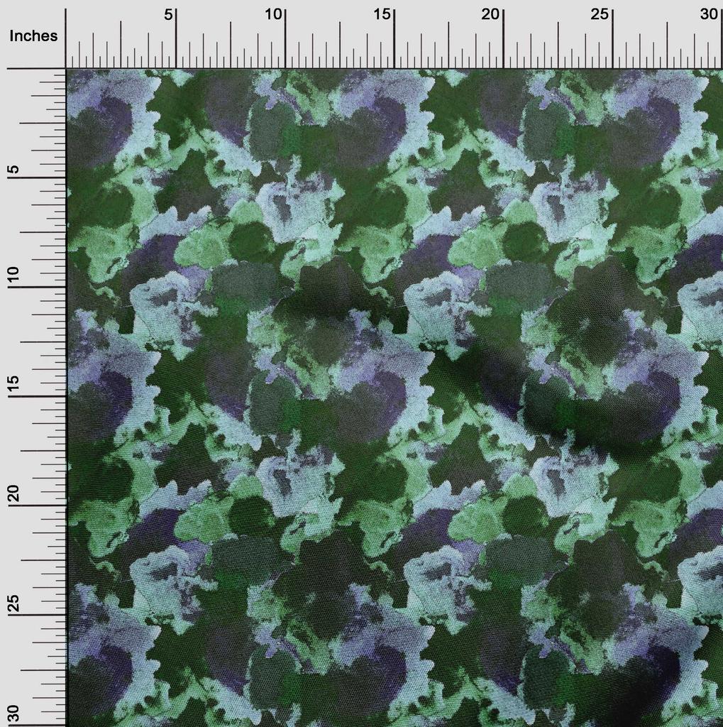 oneOone Ткань Cotton Flex Green Abstracts Craft Projects Decor Fabric Printed By The Yard 40 Inch