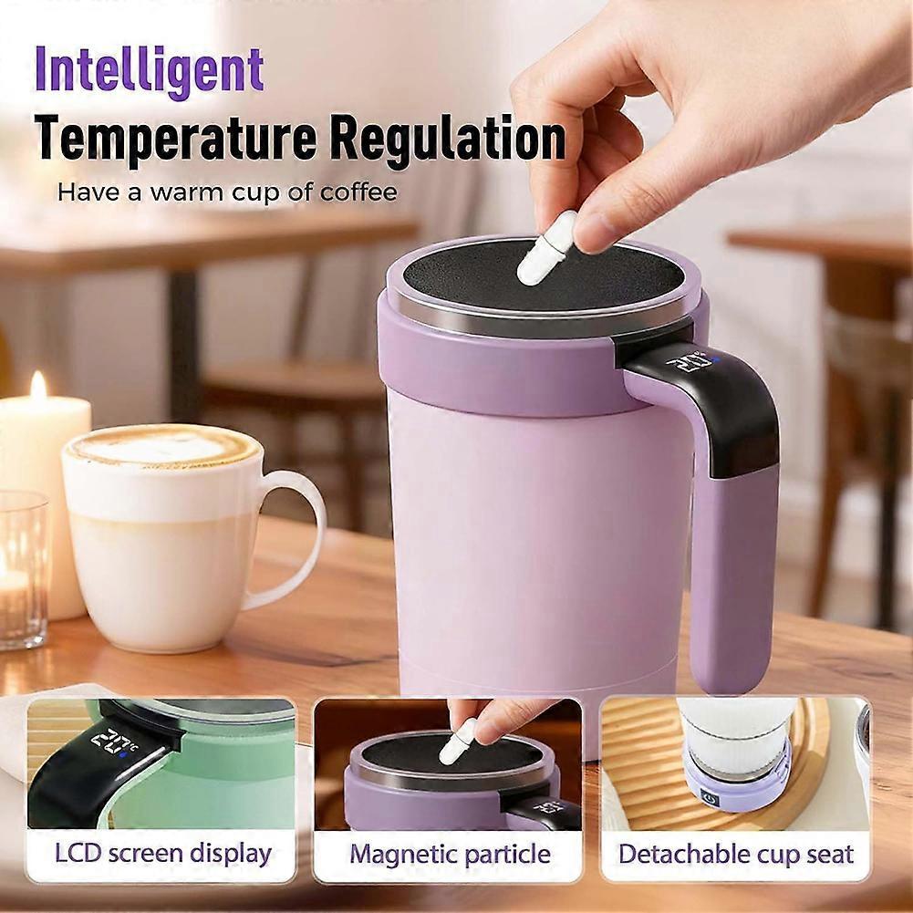 Smart Magnetic Stirring Mug, Electric Automatic Self-Stirring Coffee Mug, Rechargeable Self Mixing Cup for Coffee Tea Milk