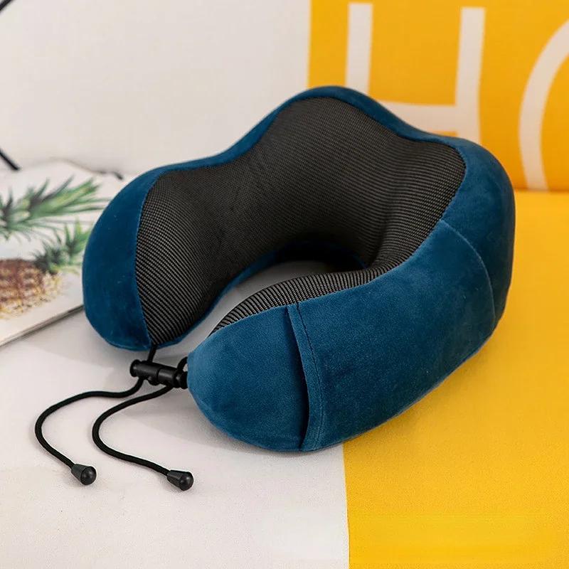 U Shaped Memory Foam Neck Pillows Soft Travel Pillow Massage Neck Pillow Sleeping Airplane Pillow Cervical Healthcare Bedding