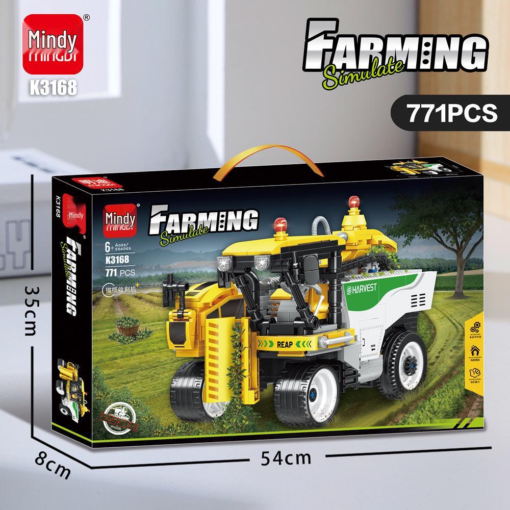 Жатка для минди травы для совместимого с LEGO трактора-фермера