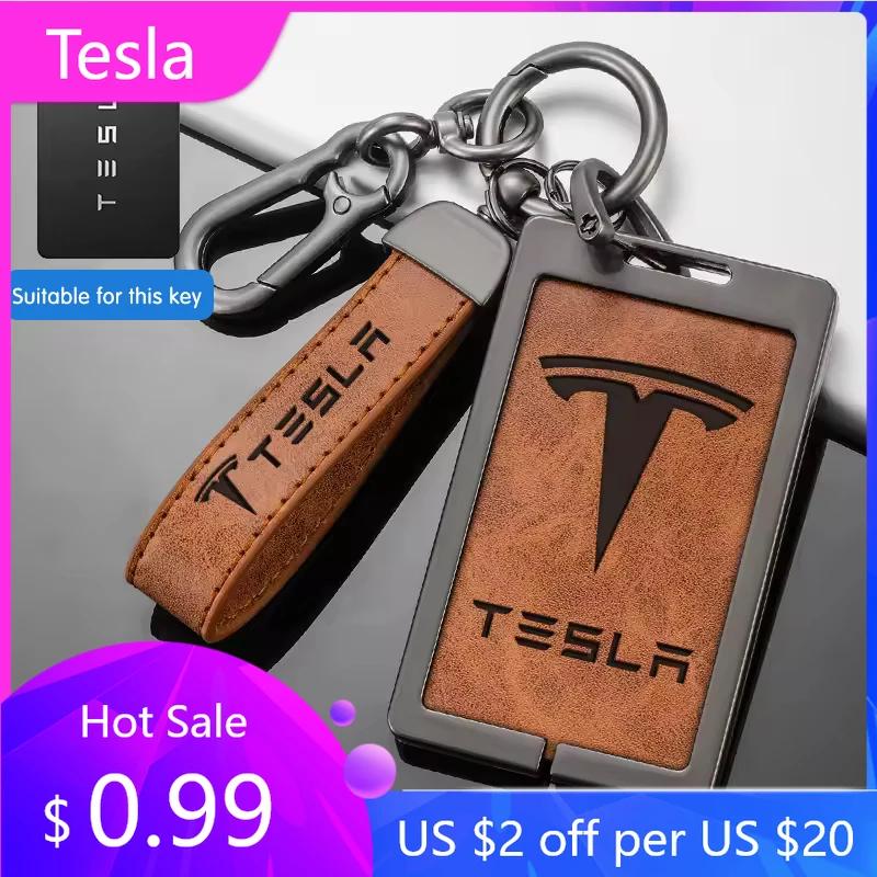 Автомобильная наклейка 2025 Новый Tesla Сплав цинка Чехол-держатель для умной NFC-карты-ключа автомобиля Защитная оболочка Для Tesla Model 3 S X Y Авто Аксессуары