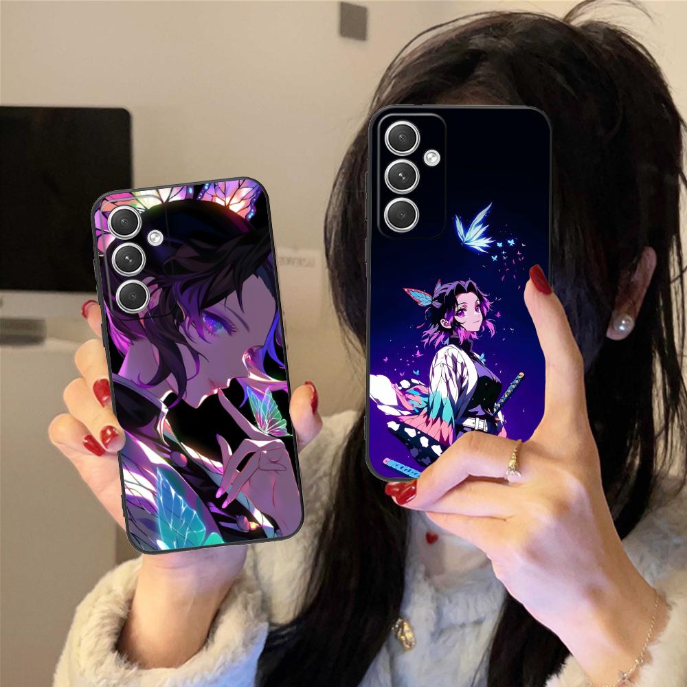 Demon Slayer Shinobu Kocho Phone Case for Samsung Galaxy S25 S24 S23 S22 S21 S20 Note20 Plus FE Ultra Colour Protective Luxury