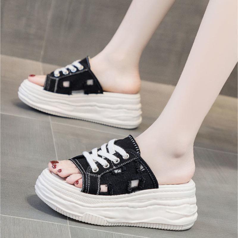 Fashion Fashionable and Trendy Women's Slippers 2024 Summer New Thick Sole Temperament Lightweight and Anti Slip Women's Shoes Versatile