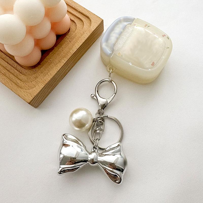 1 шт. жемчужный бант прекрасный автомобильный ключ украшение Ins чехол для наушников корейский бант брелок подвеска сумка