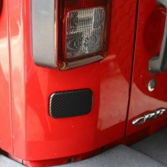 Carbon Tailgate Below Left Rear Light Cover Trim for Jeep Wrangler JK 2007-2017