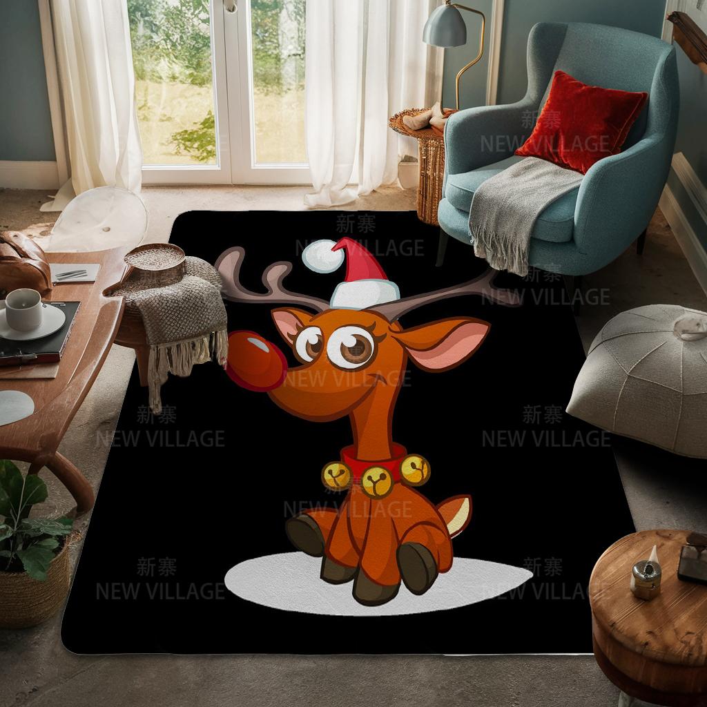 Ковер у входа в дом Домашний коврик у двери Гостиная Ванная Комната Ноги ванная комната Нескользящие коврики с водопоглощением для ванной Счастливого Рождества зима