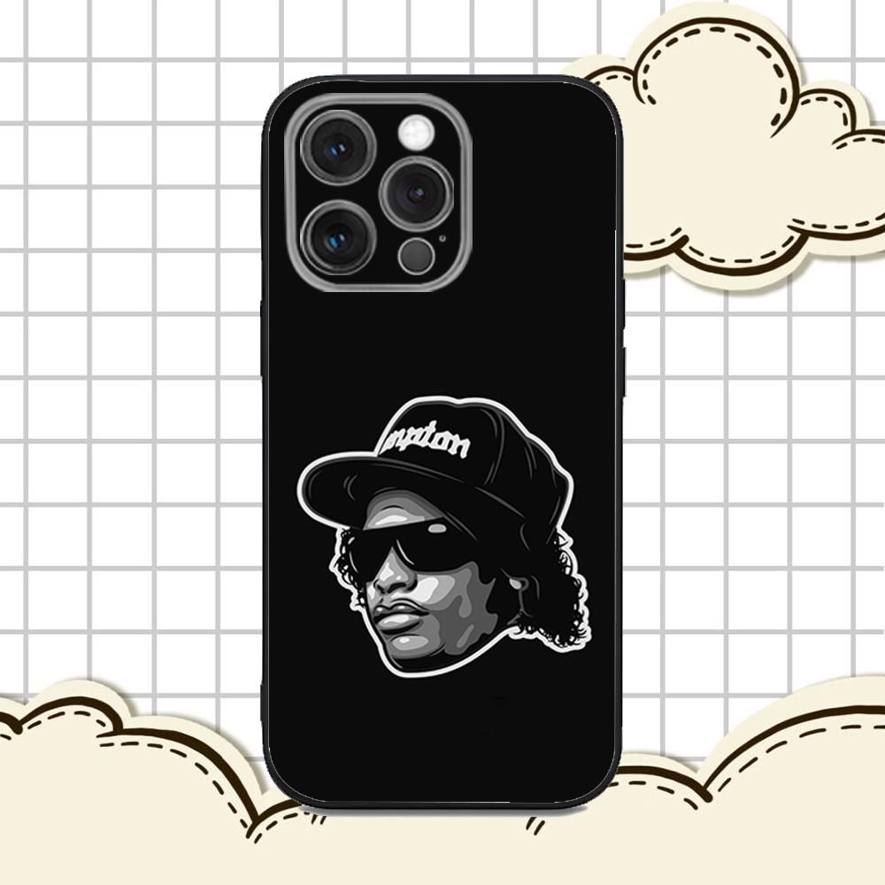 Чехол для телефона рэпера E-Eazy E для iPhone 16e, 16, 15, 14, 13, 12, 11, Pro, X, XS, Max, XR, Plus, Mini, Мягкий черный чехол