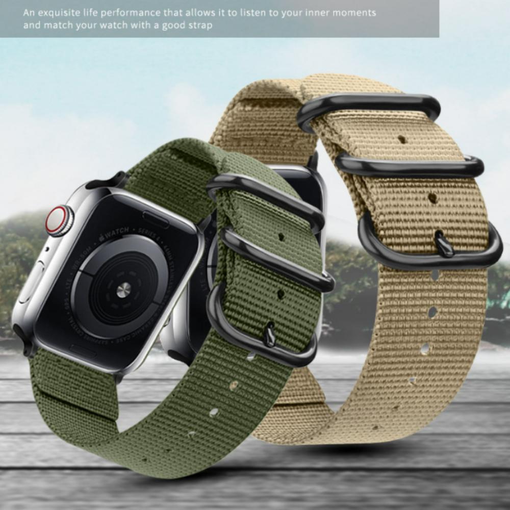 Нейлоновый ремешок для Apple Watch Ultra 2/3 49 мм Ремешок 46 мм 42 мм 45 мм 41 44 40 мм Холщовый браслет iWatch Серия 11 10 9 8 7 6 5 SE Ремень