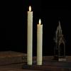 Long Stem LED Flameless Candles, Simulated Electronic Lights, Flickering Flame, Battery Operated, Safe for Home Decor, Wedding, Party, 4 Pack