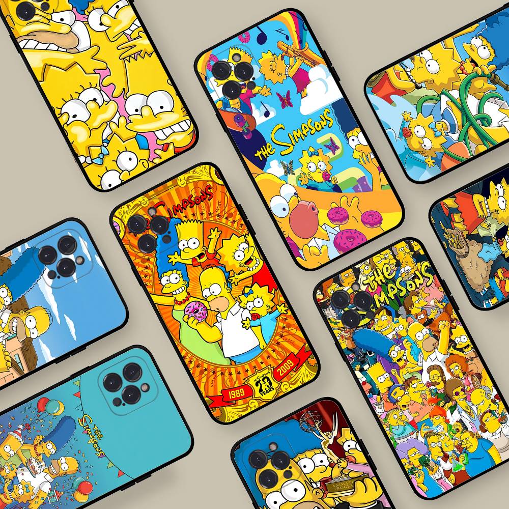 Смешной мультяшный чехол для телефона S-Simpsons для iPhone 14 Plus 13 Mini 11 16 15 17 Pro Max Защитный противоударный