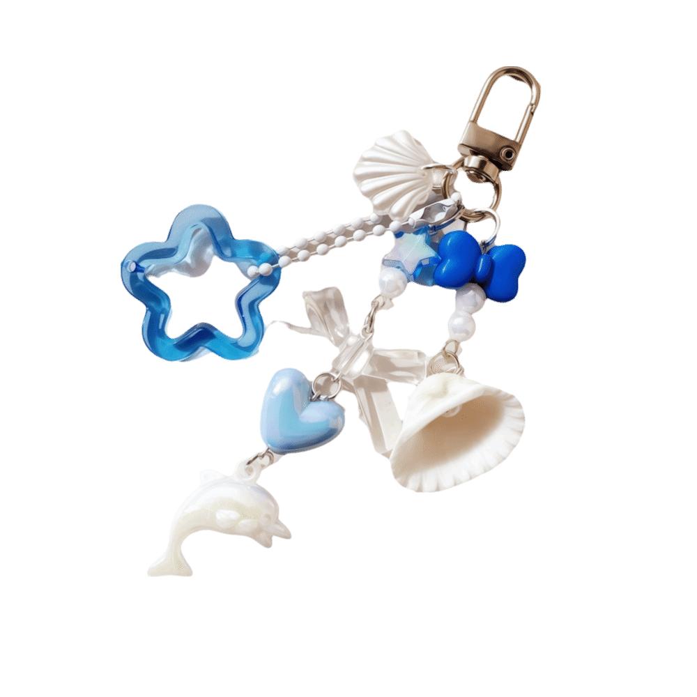Conch Ocean Series Keychain Multi-Charm Bag Charm High-End Starfish Key Ring Vacation