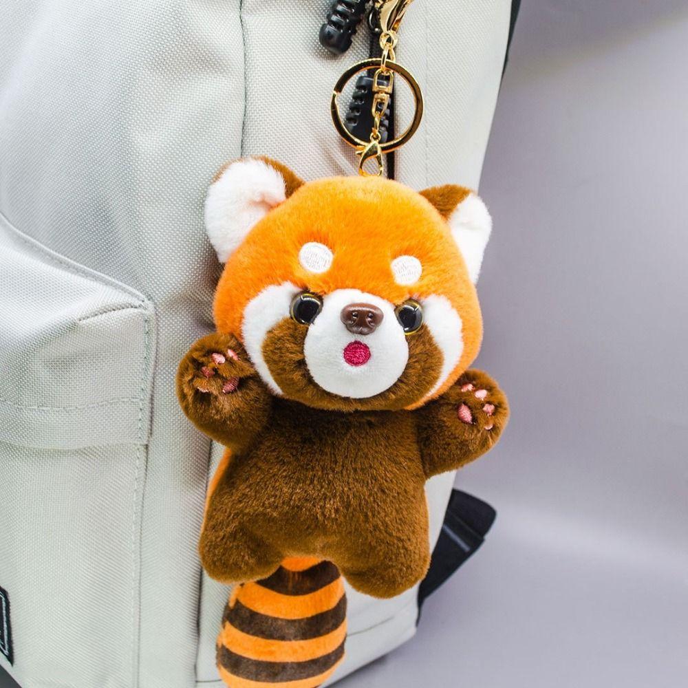 Plush Stuffed Red Panda Plush Keyring Toys Red Panda Plushies Pendant Backpack Decor