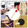 Drumstick Mallets for Bass Drums, Wooden Handles, Non-Slip, Suitable for Bass Drums, Symphony Drums, and Gongs (Red)