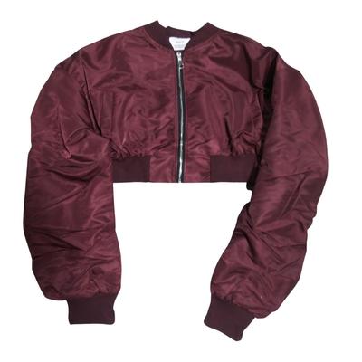 Блузон Верхняя одежда Военная куртка [Belle Cie] MA-1 Женская (СТ/№27757) (Бордо)