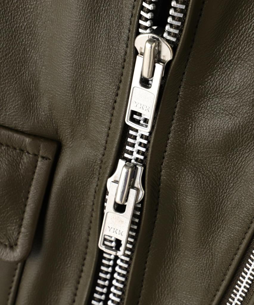 LEATHER MILITARY RIDERS JACKET M 310 Olive [Avirex] Men's 783-5150010