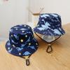 Kids' Hat Dinosaur Print Children's Fisherman Hat Sunhat Outdoor Boys Bucket Hat Baby Beach Cap 1-4T