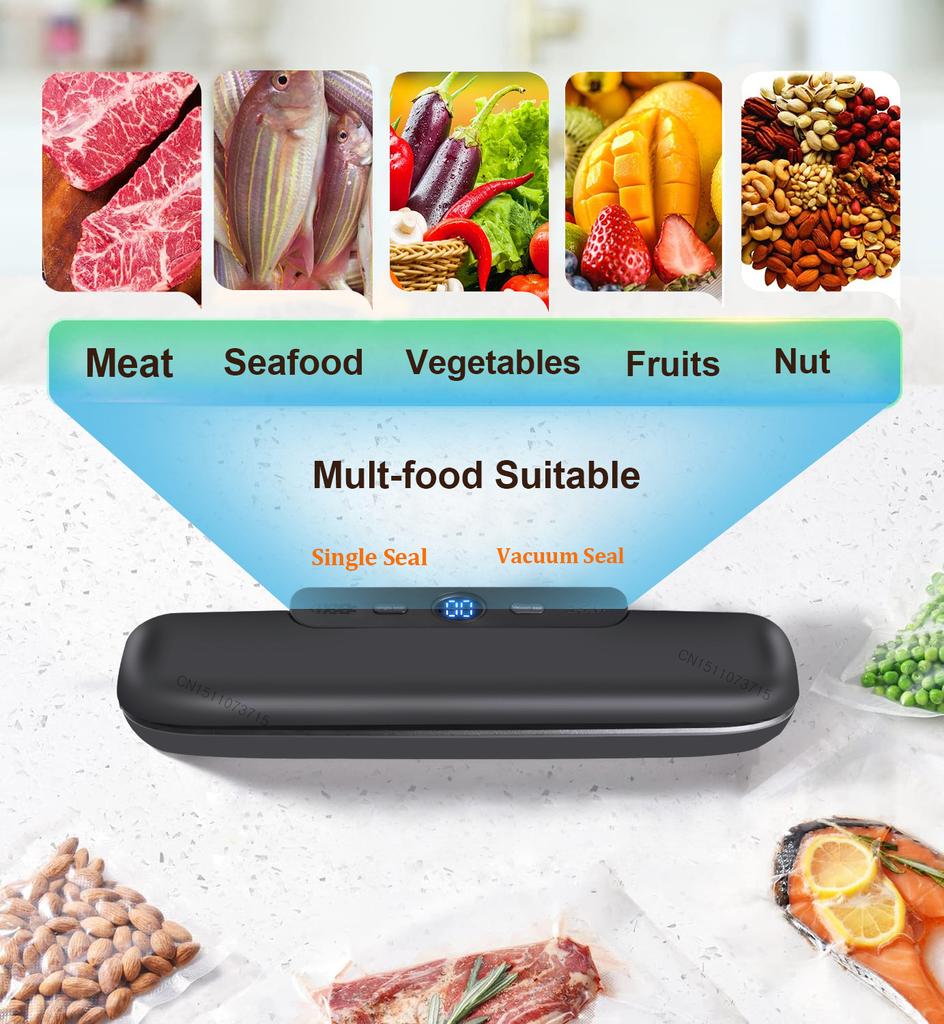 Food Vacuum Sealer Automatic 220V Vacuum Packaging Machine Z-21 Vacuum Sealing for Food Vacuum Sealer with 10Pcs Bags