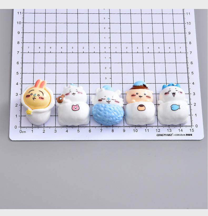 Смоляные Настольные Украшения Jiyi – Кавайные Мини-Фигурки Засыпающего Кролика Хативарэ – Милые Аксессуары для Украшения Полки Автомобиля Идея для Подарка