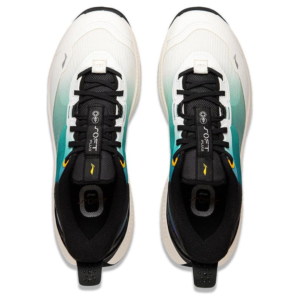 New LiNing SOFT PLUS Cushioned Anti Slip And Wear Resistant Lightweight Low Top Casual Shoes Men's Black White Green AGLV003-3