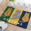 Cartoon Cat Printed Entrance Doormat Carpet for Bedroom Living Room Hallway Soft Small Area Rug Floor Mat Home Decoration