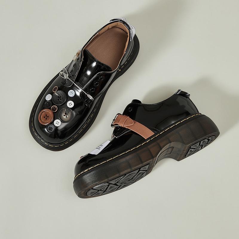 Женские мокасины Мэри Джейн на толстой подошве Bosi Niche Design 2025 года