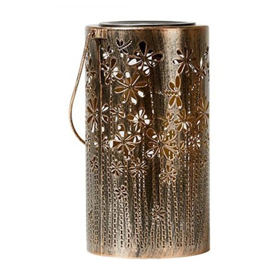 Solar Lantern Outdoor Hanging Light Hollow Pattern Design Automatic On/Off IP54 Waterproof Easy Installation Solar Outdoor Patio Light