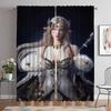 Curtains for Living Room Curtain for Room 2 Panel Female Elf Home Interior Curtains Shades Halloween Decoration Partition Camera