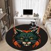 1pc Feline Flame Office Round Area Rug, Indoor Mat Suitable For Office, Under Office Chairs Bedroom Living Room Home Decor, Room Deco