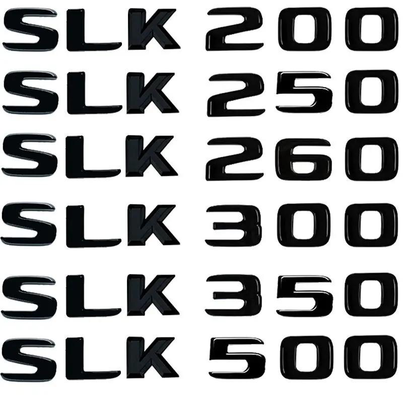 3D ABS Car Rear Trunk Letter Emblem Badge Decals Sticker For Mercedes Benz SLK63 R170 R171 4MATIC SLK200 SLK300 SLK350 SLK250