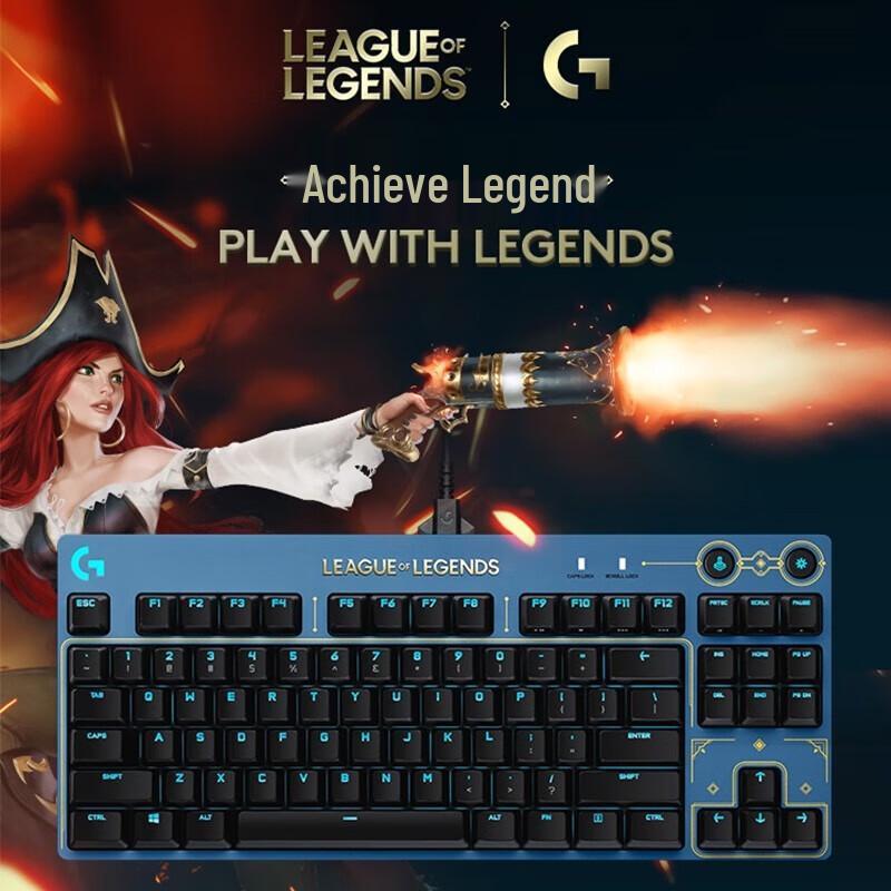 Logitech PRO X 87-Key RGB Wired Gaming Mechanical Keyboard