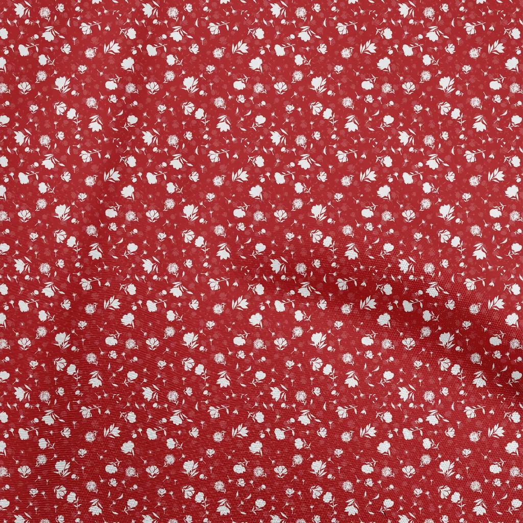 oneOone Cotton Poplin Gray Fabric Floral Fabric For Sewing Printed Craft Fabric By The Yard 42 Inch