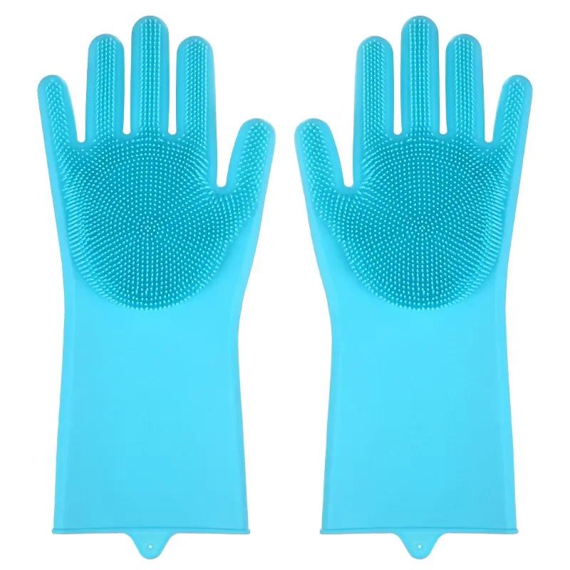 Перчатки для чистки домашних животных, волшебное чистящее средство для мытья посуды, силиконовая губка, перчатка для удаления шерсти, перчатка для купания собак и кошек, шампунь, скруббер