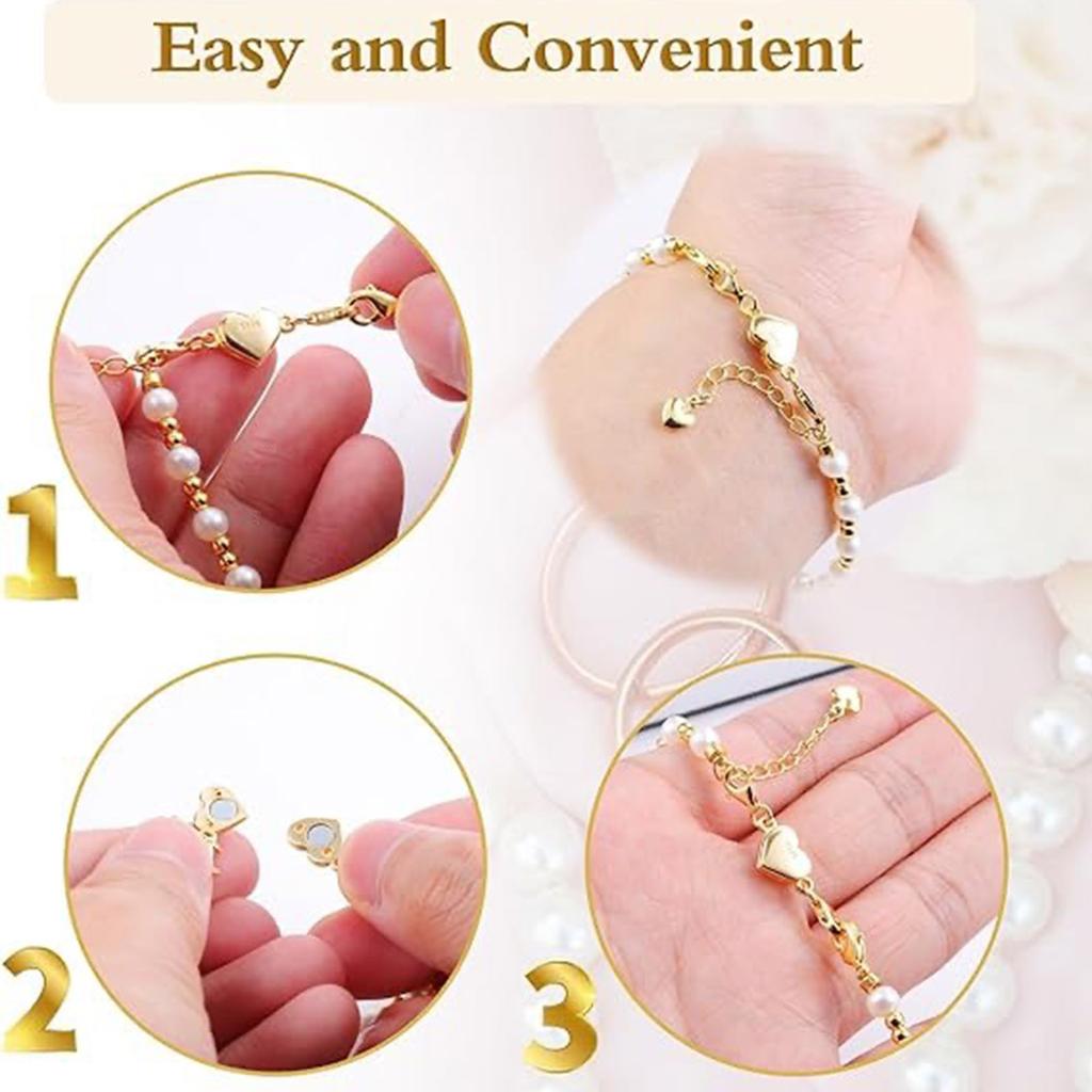 Упаковка из 10 магнитных застежек для ювелирных изделий с золотым и серебряным покрытием, простые удлинители цепочек для ожерелий и браслетов, ювелирные аксессуары