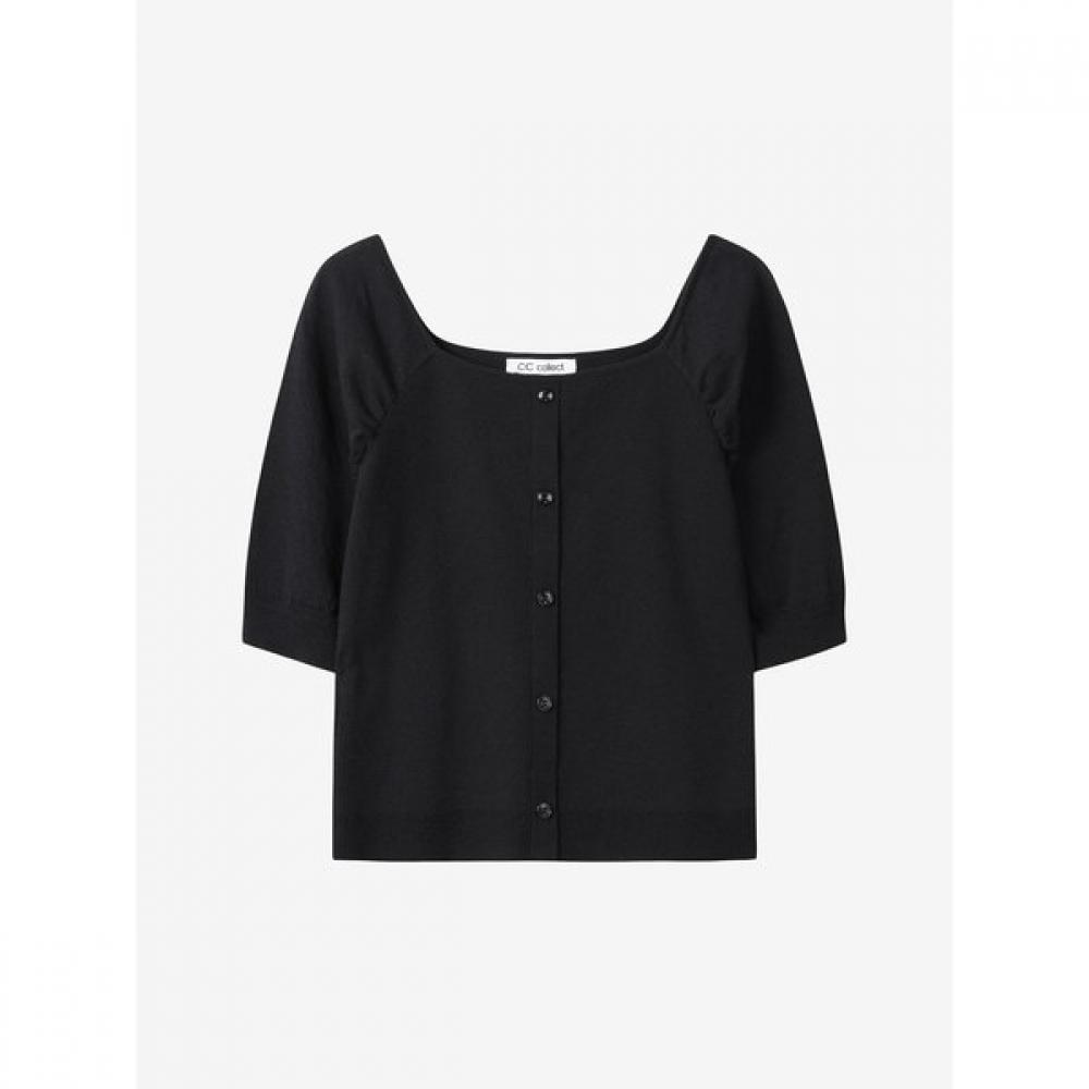 Cc Collect Square Neck Puff Sleeve Pullover C252ksk039