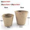 50x Plant Starter Seed Paper Grow Pot Nursery Cup Growing Box Tray Veg Planter Garden Flower for Veg Biodegradable Eco-Friendly