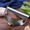 Upgraded Stainless Steel Garlic Press Squeezer Manual Garlic Ginger Rocker Crusher Garlic Cutting Mince Tools Kitchen Gadgets